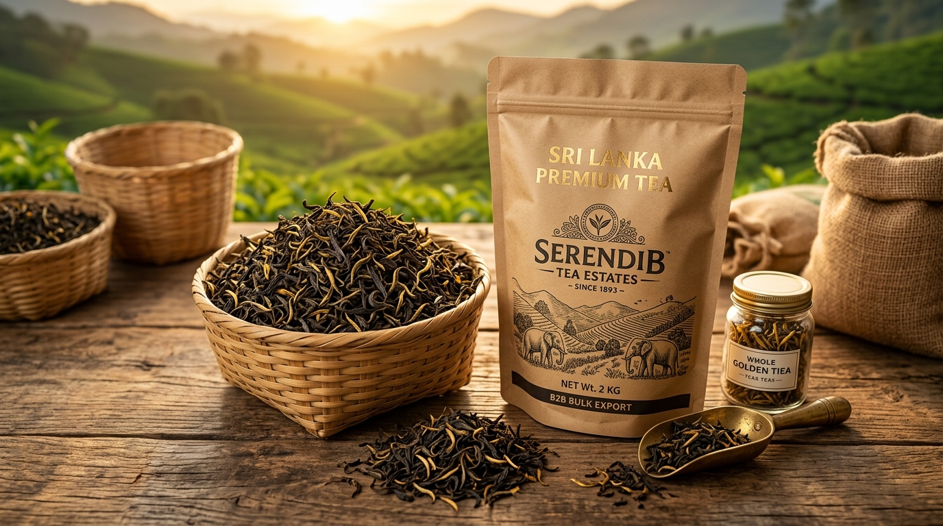 A Buyer's Guide to Tea Packaging: Keeping Leaves Fresh | 100% Pure Ceylon Tea Authentic Ceylon Tea editorial photography: A Buyer's Guide to Tea Packaging: Keeping Leaves Fresh showcasing Export Trade, single-origin terroir, and hand-picked orthodox leaf quality