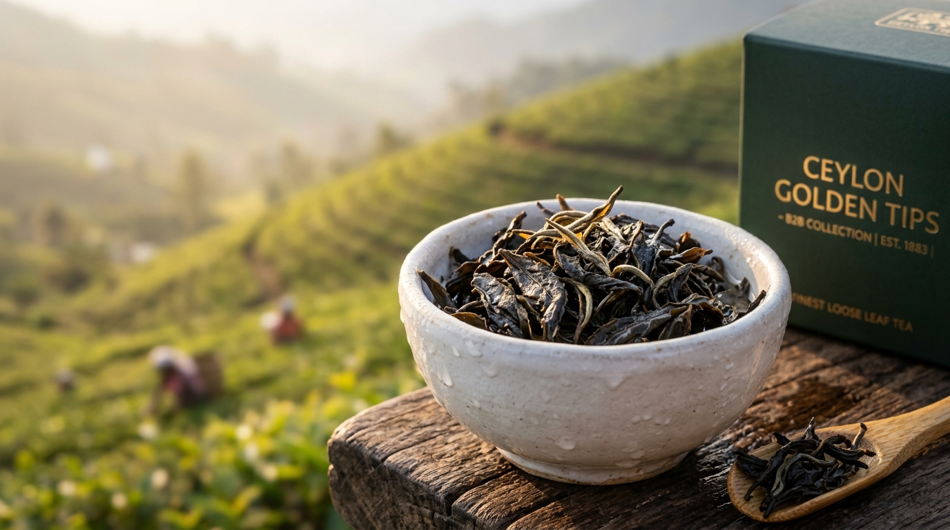 Smelling the Wet Leaves: A Master Taster’s Guide | 100% Pure Ceylon Tea Authentic Ceylon Tea editorial photography: Smelling the Wet Leaves: A Master Taster’s Guide showcasing Brewing & Tea Expertise, single-origin terroir, and hand-picked orthodox leaf quality