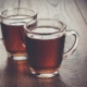 cups of tea on the wooden table